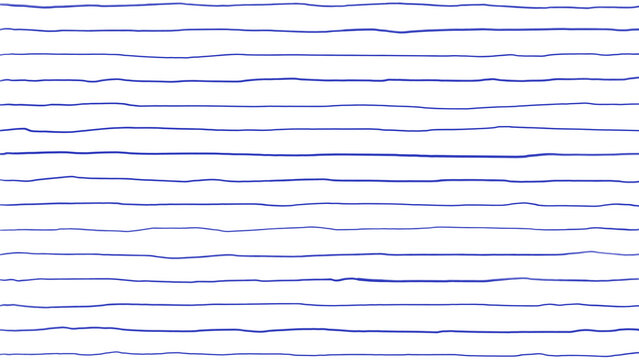 Blue Horizontal Lines Pattern on White Background, Thin, Simple and Light Illustration - Transparent PNG