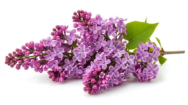 Purple lilac flowers in full bloom