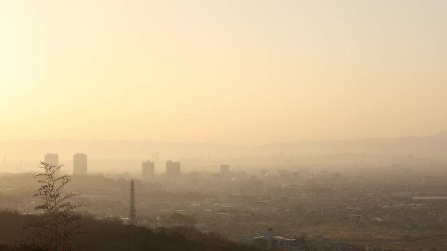 Dawn sky view in a natural environment