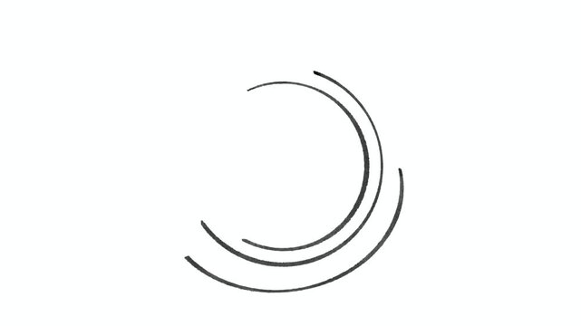 semi circle line animation overlay