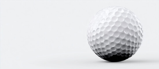 Closeup of golf ball isolated on transparent background 