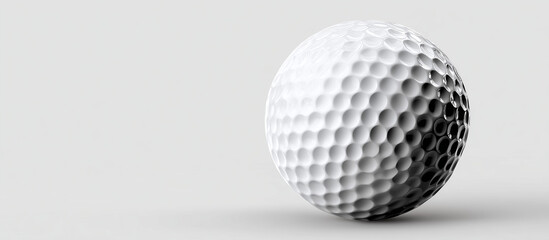 Closeup of golf ball isolated on transparent background 