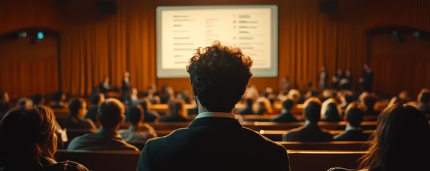 A group of business people stand in front of an abstract digital background with data and code, representing the growth of a technology company, Generative AI