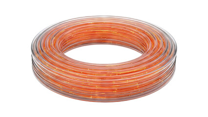 Coil of orange glitter string