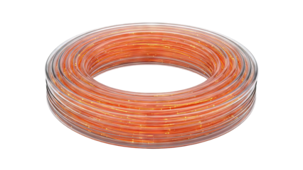 Coil of orange glitter string