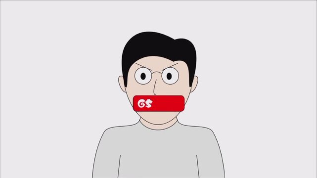 swearing person. person who speaks rudely. censored words