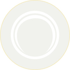 Minimalist White Plate with Simple Design and Subtle Detailing