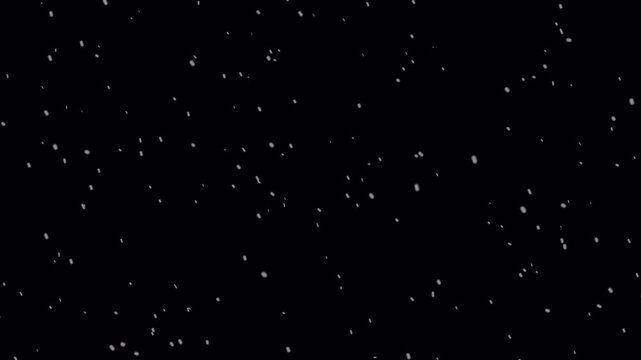 Realistic Falling Snow in 4K &mdash; Moderate flakes moving through mid-depth space with natural parallax and subtle wind for authentic winter realism.