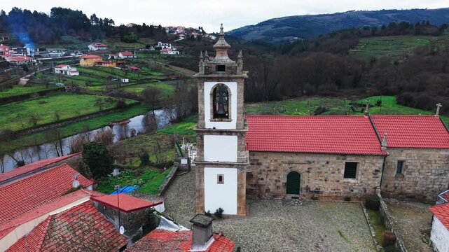 Parish Church of Ucanha with cemetery, Aerial