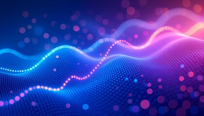 Deep blue background blended with vibrant purple and soft pink highlights