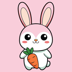 easter bunny with carrot