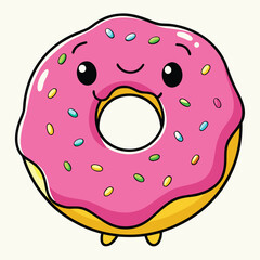 donut with pink icing