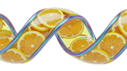 Orange Slices Encased in a Holographic Double Helix