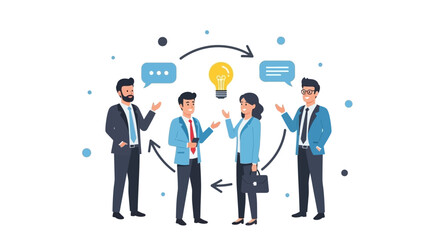 Business Team Brainstorming New Ideas and Innovation