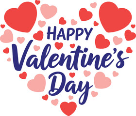 Happy valentine's day heart Vector