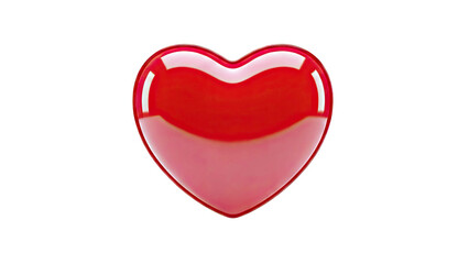 Fototapeta premium Glossy Red Heart Shape