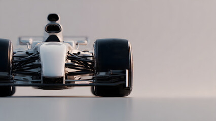 Obraz premium A sleek and modern Formula One racing car speeding down the track with a driver at the helm