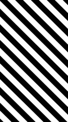 Black and white diagonal stripes form a simple, graphic pattern. The lines are evenly spaced, creating contrast and visual interest