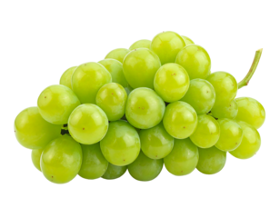 Lush cluster of juicy, vibrant green grapes on a vine