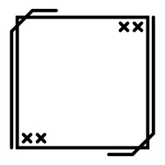 Obraz premium line square frame