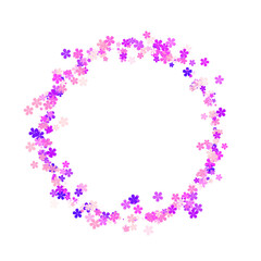Vibrant pink and purple floral circle frame, a charming and delicate decorative element perfect for spring events, invitations, or adding a touch of festive elegance to any design project