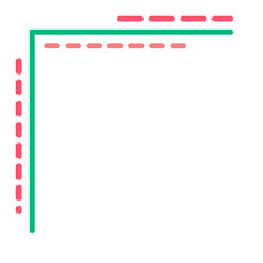 Obraz premium dashed line corner