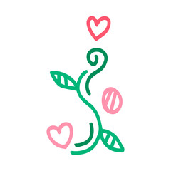 Obraz premium heart flower element