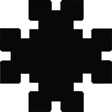 inca stepped cross chakana detailed silhouette vector illustration on transparent background