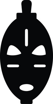 dan mask gloria silhouette vector illustration on transparent background