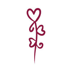 Fototapeta premium heart flower element