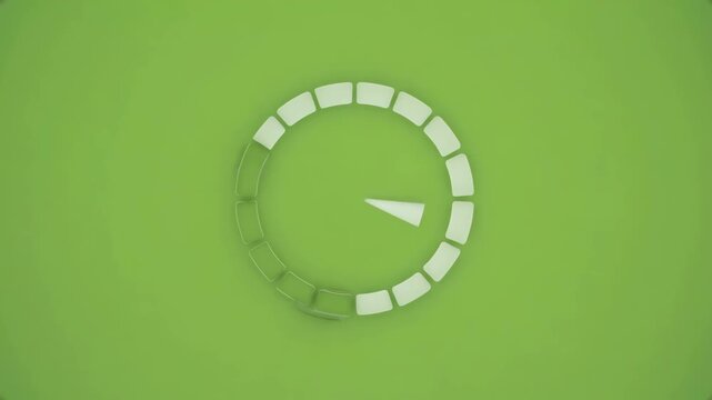 A green vector icon design featuring a round old film reel and strip symbol on a web button concept illustration for business art