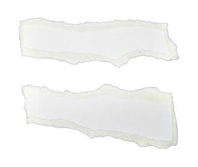 Obraz premium White kraft paper torn into pieces in transparent background png
