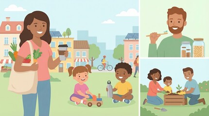 Family Fun in a Colorful Community Park