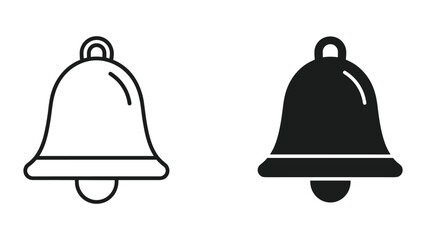 Bell icon set with different styles