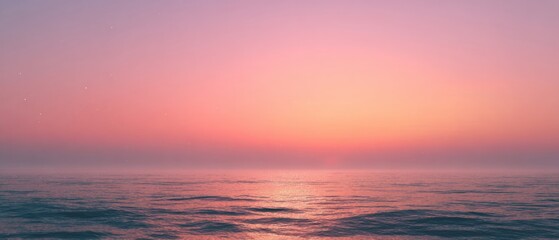 Fototapeta premium Serene Sunset Over Calm Ocean Waters