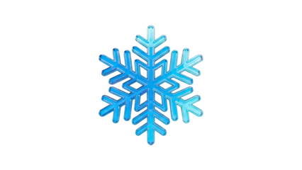Blue 3D Snowflake Icon