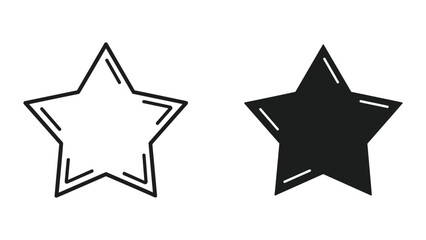 Simple black star icons on white background