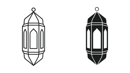 Islamic lantern illustration set © Creative