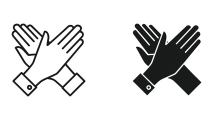 Obraz premium Clapping hands icon illustration