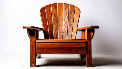 Classic Wooden Adirondack Chair - Comfort and Style for Outdoor Living.