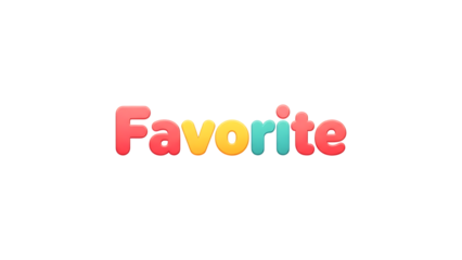 Colorful Favorite Badge or Sticker with Rainbow Gradient Text Design