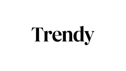 Trendy bold modern typography design minimalist black text on white background