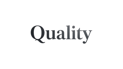 Quality Concept Word Typography Minimalist Design Business Success