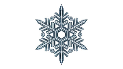 Obraz premium Close-up of a metallic snowflake with geometric patterns