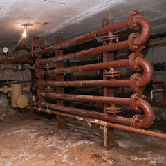 Heating system with heat exchanger, water valves