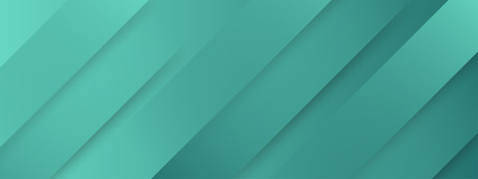 Minimalist teal and seafoam green background with clean diagonal lines and subtle shadows
