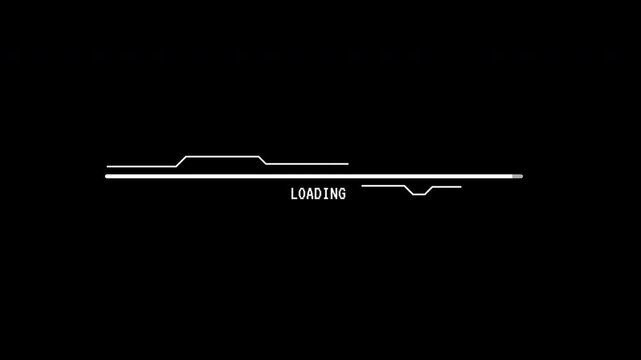 Cyberpunk loading bar animation for digital projects, tech presentations, software development tutorials, or progress indicators on websites and apps.