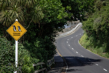 Penguins Crossing Sign