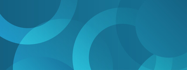 Calming teal and blue background with large intersecting circular rings creating a clean and professional atmosphere © SyahCreation