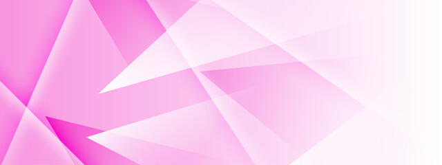 Feminine abstract background featuring pink and white translucent triangles and clean lines